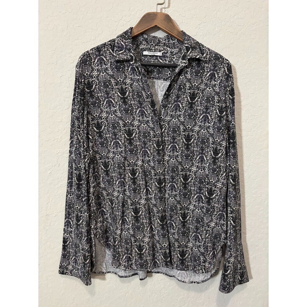 MM La Fleur Button Down Top Blouse Womens Sz Small Career Office Professional